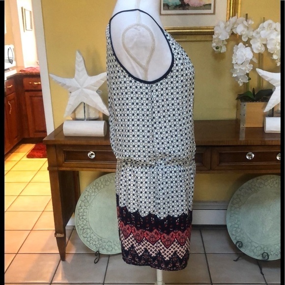 Aqua Women’s Blue and Red Sleeveless Halter Top Bohemian Romper Size Small - Picture 7 of 11